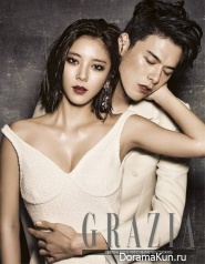 Сон Дам Би позирует с моделью Ким Вон Джуном для Grazia