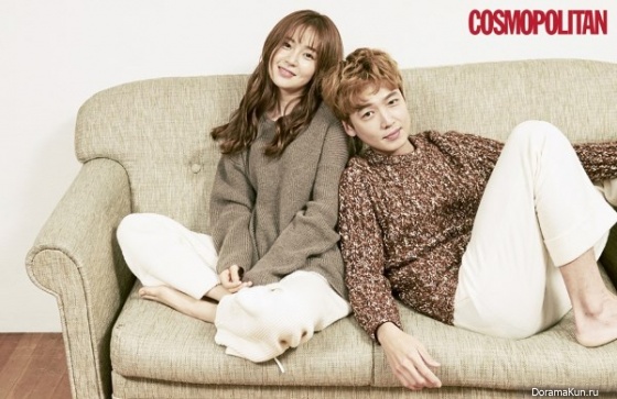 Jung Kyung Ho, Baek Jin Hee для Cosmopolitan February 2017