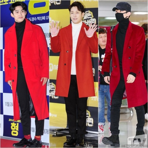 the man in a red coat