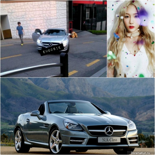 Taeyeon and Mercedes Benz SLK 55 AMG
