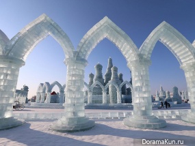 The ice sculpture festival held in Harbin