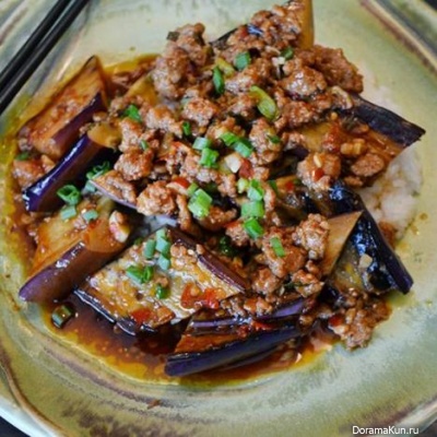 MA Po eggplant in garlic sauce