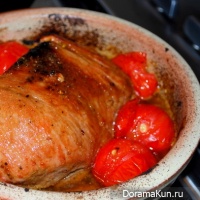 Pork in sweet and sour marinade
