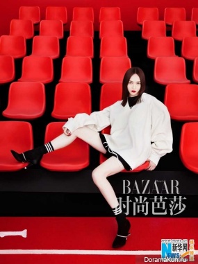 Tang Yan для Harper’s Bazaar January 2017