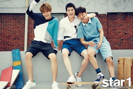 Baekhyun, Suho, Chen (EXO) для @Star1 August 2015 Extra