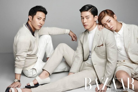 Kim Moo Yul, Jin Goo, Lee Hyun Woo для Harper’s Bazaar June 2015