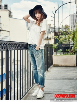 Lee Ji Ah для Cosmopolitan July 2015 Extra
