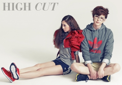 Lee Jong Suk and f(x)'s Krystal для High Cut Vol. 75