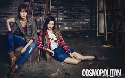 SNSD (Sooyoung, Seohyun) для Cosmopolitan Korea September 2013