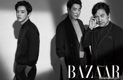 Ahn Sung Ki, Kwon Yul, Cho Jin Woong для Harper’s Bazaar July 2016